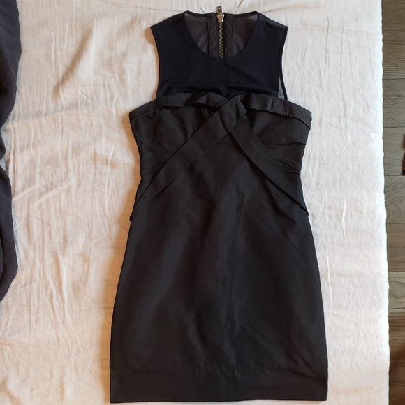 All Saints Spitalfields black midi dress; UK 10 US 4 - Picture 2 of 6